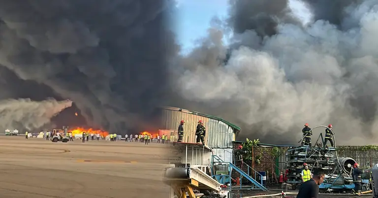 শাহজালাল বিমানবন্দরের আগুন